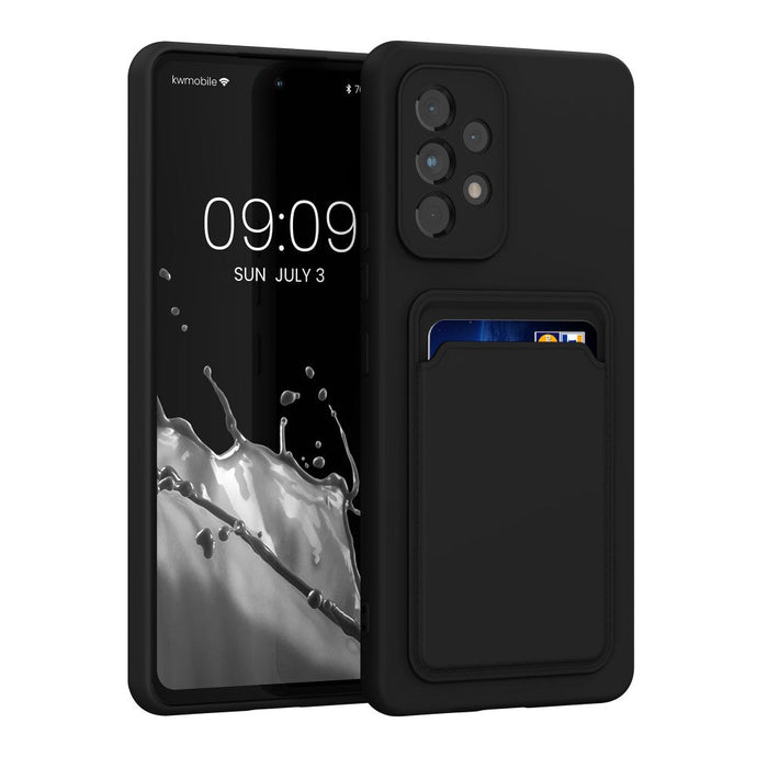 Card Wallet Black Ochranný Kryt pre Samsung Galaxy A33 5G