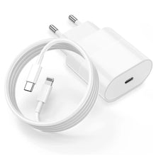 Načítať obrázok do zobrazovača galérie, Nabíjačka Fast-Charger 20W PD USB-C sieťový adaptér + Lightning kábel 1m
