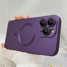 Načítať obrázok do zobrazovača galérie, Camera Lens Protect MagSafe Silicone Case Purple Ochranný Kryt pre iPhone 14 Pro Max