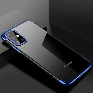 Luxury Plate Case Blue Ochranný Kryt pre Samsung Galaxy A33 5G