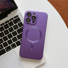 Načítať obrázok do zobrazovača galérie, Camera Lens Protect MagSafe Silicone Case Purple Ochranný Kryt pre iPhone 11