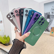 Načítať obrázok do zobrazovača galérie, Camera Lens Protect MagSafe Silicone Case Blue Ochranný Kryt pre iPhone 11