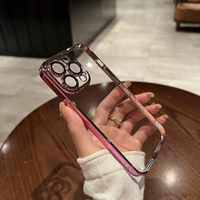 Načítať obrázok do zobrazovača galérie, Luxury Plate Case Pink Ochranný Kryt pre iPhone 14