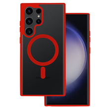 Načítať obrázok do zobrazovača galérie, Matt MagSafe Red Magnetic Case Ochranný Kryt pre Samsung Galaxy S23 Ultra