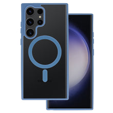 Načítať obrázok do zobrazovača galérie, Matt MagSafe Blue Magnetic Case Ochranný Kryt pre Samsung Galaxy S23 Ultra
