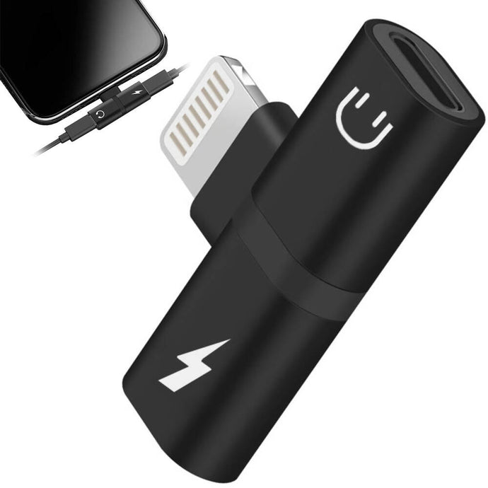 Adapter HF/audio Lightning + nabíjací konektor Lightning pre iPhone