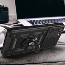 Načítať obrázok do zobrazovača galérie, Hybrid Camshield Rugged Case Black Ochranný Kryt pre Samsung Galaxy A54 5G
