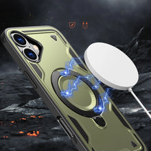 Načítať obrázok do zobrazovača galérie, Magsafe Ring Hybrid Armor Green Ochranný Kryt pre iPhone 16