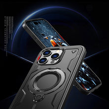 Načítať obrázok do zobrazovača galérie, Magsafe Ring Hybrid Armor Black Ochranný Kryt pre iPhone 16 Pro Max