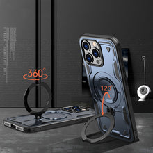Načítať obrázok do zobrazovača galérie, Magsafe Ring Hybrid Armor Blue Ochranný Kryt pre iPhone 16 Pro Max