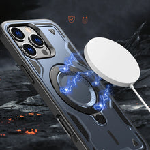 Načítať obrázok do zobrazovača galérie, Magsafe Ring Hybrid Armor Blue Ochranný Kryt pre iPhone 16 Pro Max