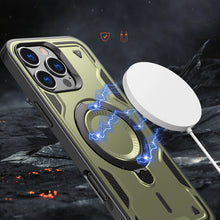 Načítať obrázok do zobrazovača galérie, Magsafe Ring Hybrid Armor Green Ochranný Kryt pre iPhone 16 Pro Max