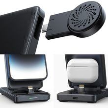 Načítať obrázok do zobrazovača galérie, 4in1 Bezdrôtová nabíjačka Joyroom WIRELESS 15W - Čierna