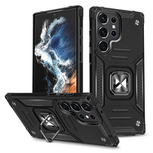 Načítať obrázok do zobrazovača galérie, Premium Ring Armor Rugged Case Black pre Samsung Galaxy S23 Ultra