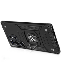 Načítať obrázok do zobrazovača galérie, Premium Ring Armor Rugged Case Black pre Samsung Galaxy S23 Ultra