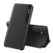 Načítať obrázok do zobrazovača galérie, Eco-Leather Smart Black Ochranný Kryt pre Samsung Galaxy S23 Ultra