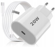 Načítať obrázok do zobrazovača galérie, Nabíjačka Fast-Charger 20W PD USB-C sieťový adaptér + USB-C kábel