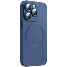 Načítať obrázok do zobrazovača galérie, Camera Lens Protect MagSafe Silicone Case Blue Ochranný Kryt pre iPhone 14 Pro Max