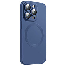 Načítať obrázok do zobrazovača galérie, Camera Lens Protect MagSafe Silicone Case Blue Ochranný Kryt pre iPhone 14 Plus