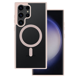 Matt MagSafe Pink Magnetic Case Ochranný Kryt pre Samsung Galaxy S23 Ultra