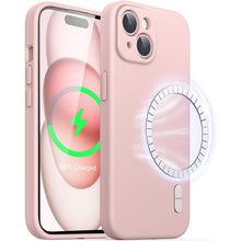 Načítať obrázok do zobrazovača galérie, MagSafe Silicone Case Pink Ochranný Kryt pre iPhone 15