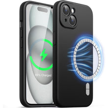 Načítať obrázok do zobrazovača galérie, MagSafe Silicone Case Black Ochranný Kryt pre iPhone 15