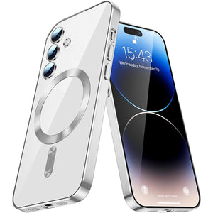 Secret MagSafe Silver Magnetic Case Ochranný Kryt pre Samsung Galaxy S23 Plus