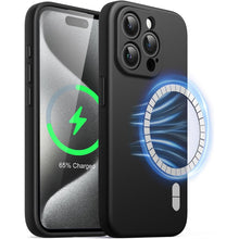 Načítať obrázok do zobrazovača galérie, MagSafe Silicone Case Black Ochranný Kryt pre iPhone 16 Pro