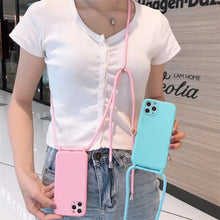 Načítať obrázok do zobrazovača galérie, Strap Matte Case Ochranný Kryt pre iPhone 7 Plus / 8 Plus