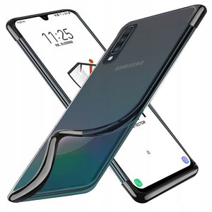 Luxury Plate Case Black Ochranný Kryt pre Samsung Galaxy A70
