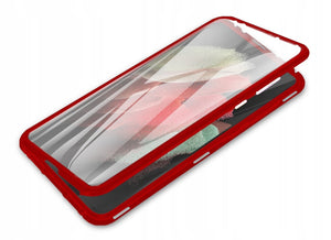 360° Magnetic Full Body Case Red Ochranný Kryt pre Samsung Galaxy S21 Plus