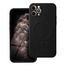 Načítať obrázok do zobrazovača galérie, MagSafe Silicone Case Black Ochranný Kryt pre iPhone 12 Pro Max