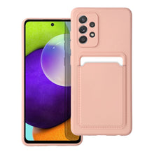 Načítať obrázok do zobrazovača galérie, Card Wallet Silicone Pink Case Ochranný Kryt pre Samsung Galaxy A52 / A52 5G / A52s

