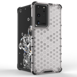 Armor Honey Comb White Ochranný Kryt pre Samsung Galaxy S22 Ultra