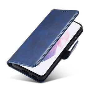 Elegant Case Blue Ochranný Knižkový Kryt pre Samsung Galaxy S21 Ultra