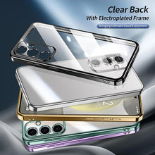 Načítať obrázok do zobrazovača galérie, Luxury Plate Case Blue Ochranný Kryt pre Samsung Galaxy A54
