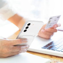Načítať obrázok do zobrazovača galérie, Card Wallet White Ochranný Kryt pre Samsung Galaxy A54 5G
