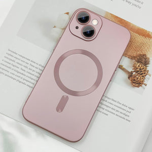 Camera Lens Protect MagSafe Silicone Case Pink Ochranný Kryt pre iPhone 15 Pro Max