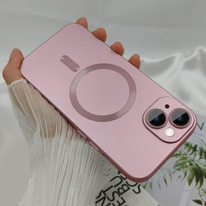 Camera Lens Protect MagSafe Silicone Case Pink Ochranný Kryt pre iPhone 14 Plus