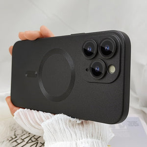 Camera Lens Protect MagSafe Silicone Case Black Ochranný Kryt pre iPhone 14 Pro Max