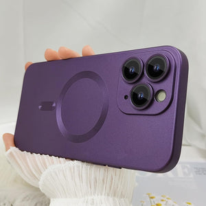 Camera Lens Protect MagSafe Silicone Case Purple Ochranný Kryt pre iPhone 12 Pro