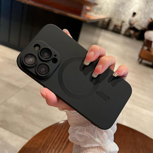 Camera Lens Protect MagSafe Silicone Case Black Ochranný Kryt pre iPhone 14 Pro