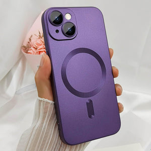 Camera Lens Protect MagSafe Silicone Case Purple Ochranný Kryt pre iPhone 15