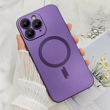 Načítať obrázok do zobrazovača galérie, Camera Lens Protect MagSafe Silicone Case Purple Ochranný Kryt pre iPhone 14 Pro Max
