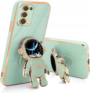 Lighting Astronaut Case Mint Ochranný Kryt pre Samsung Galaxy A34 5G