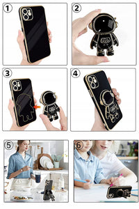 Lighting Astronaut Case Mint Ochranný Kryt pre Samsung Galaxy A34 5G