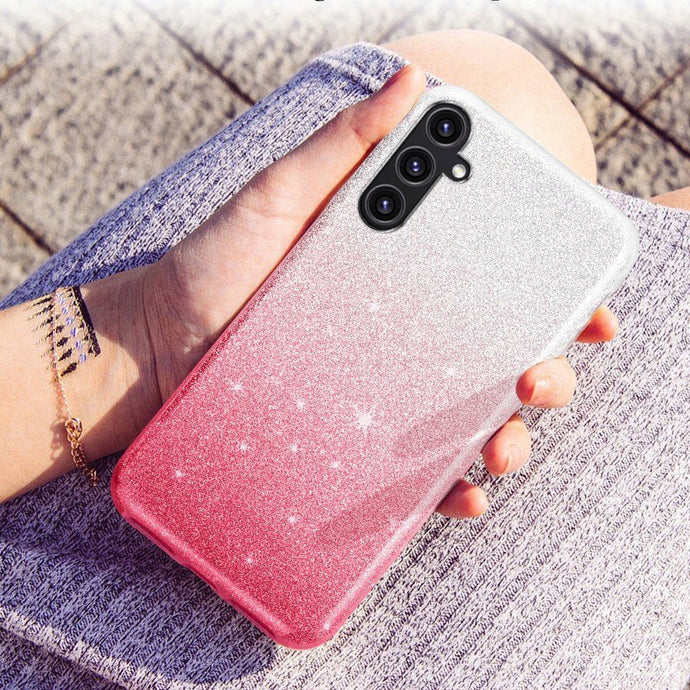 Glitter Pink-Silver Ochranný Kryt pre Samsung Galaxy A34 5G