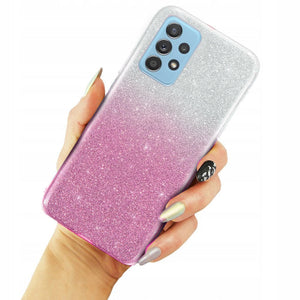 Glitter Pink-Silver Ochranný Kryt pre Samsung Galaxy A33 5G