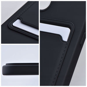 Card Wallet Black Ochranný Kryt pre Samsung Galaxy S22 Ultra
