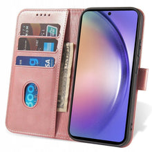 Načítať obrázok do zobrazovača galérie, Elegant Case Pink Ochranný Knižkový Kryt pre Samsung Galaxy A54 5G
